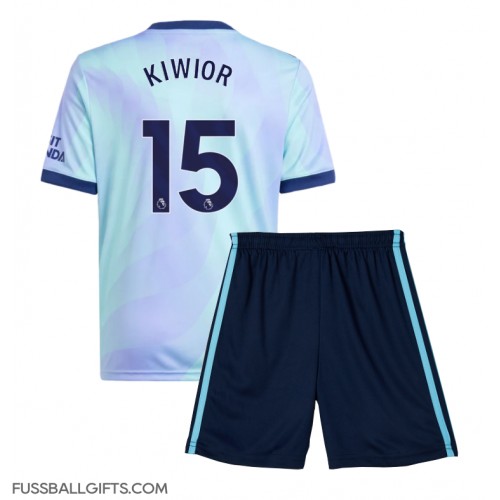 Arsenal Jakub Kiwior #15 Fußballbekleidung 3rd trikot Kinder 2024-25 Kurzarm (+ kurze hosen)